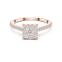 Oval Lab Grown Diamond Halo Engagement Ring