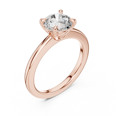 14K White Gold 2.0 CT Round Lab Grown Diamond Solitaire Engagement Ring