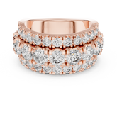 Round Cluster Lab Grown Diamond Wedding Band