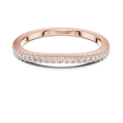 10K White Gold Round Lab Grown Diamond Channel-Set Wedding Band
