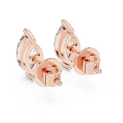 Pear-Shaped Lab-Grown Diamond Stud Earrings