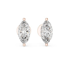Pear-Shaped Lab-Grown Diamond Stud Earrings