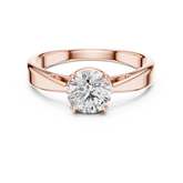 Round Lab Grown Diamond Solitaire Engagement Ring