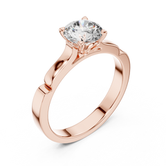 Round Lab Grown Diamond Solitaire Engagement Ring