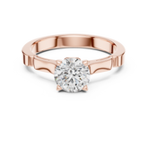 Round Lab Grown Diamond Solitaire Engagement Ring
