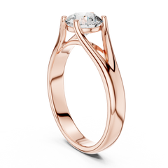 Round Lab Grown Diamond Solitaire Engagement Ring