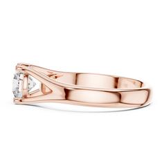 Round Lab Grown Diamond Solitaire Engagement Ring