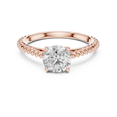 Round Lab Grown Diamond Solitaire Engagement Ring