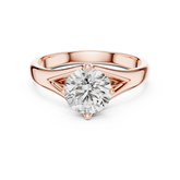 Round Lab Grown Diamond Solitaire Engagement Ring