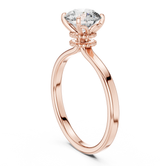Round Lab Grown Diamond Solitaire Engagement Ring