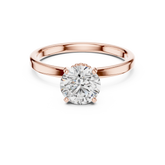 Round Lab Grown Diamond Solitaire Engagement Ring