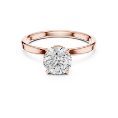 Round Lab Grown Diamond Solitaire Engagement Ring