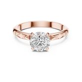 Round Solitaire Lab Grown Diamond Ring