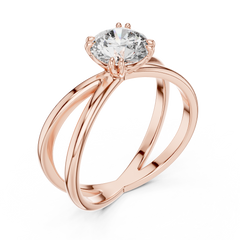 Round Solitaire Lab Grown Diamond Ring