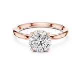 Round Solitaire Lab Grown Diamond Ring