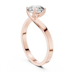 Round Solitaire Lab Grown Diamond Ring