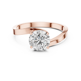 Round Solitaire Lab Grown Diamond Ring