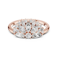 Women's Pear Lab Grown Diamond Cluster Ring