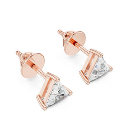 Triangular-cut Stud Lab Grown Diamond Earrings