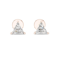 Triangular-cut Stud Lab Grown Diamond Earrings