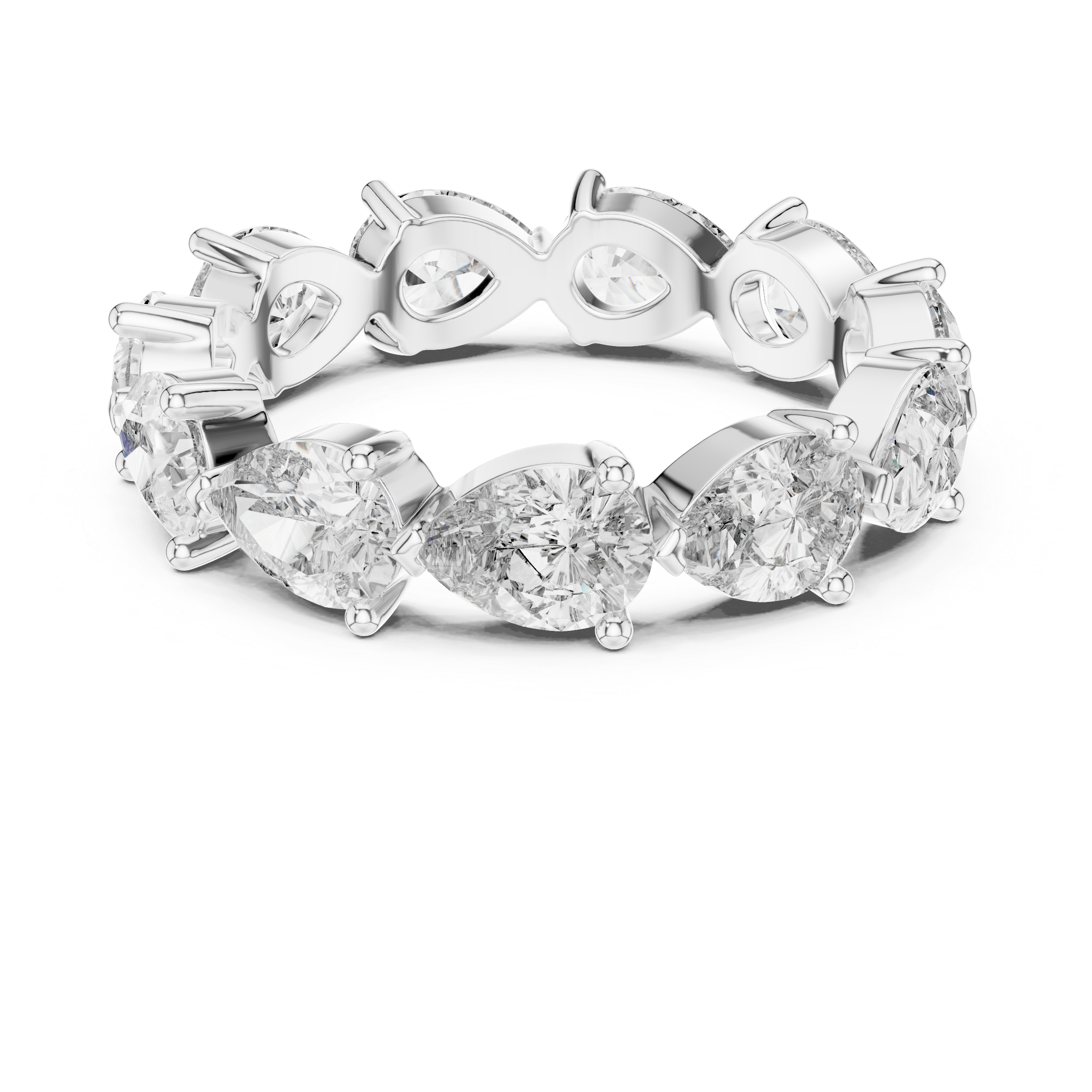 Pear Eternity Lab Grown Diamond Wedding Band
