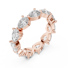 Pear Eternity Lab Grown Diamond Wedding Band
