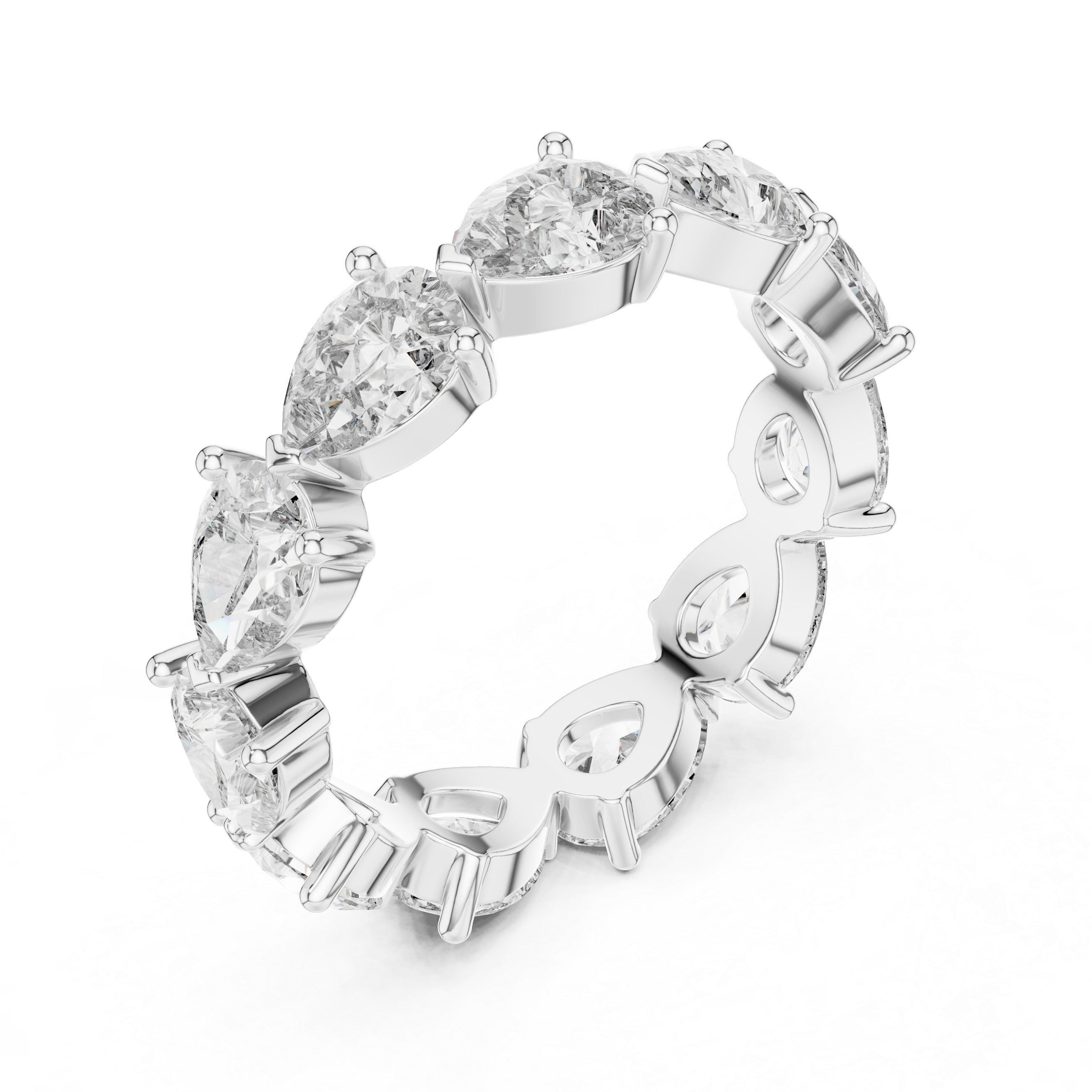 Pear Eternity Lab Grown Diamond Wedding Band