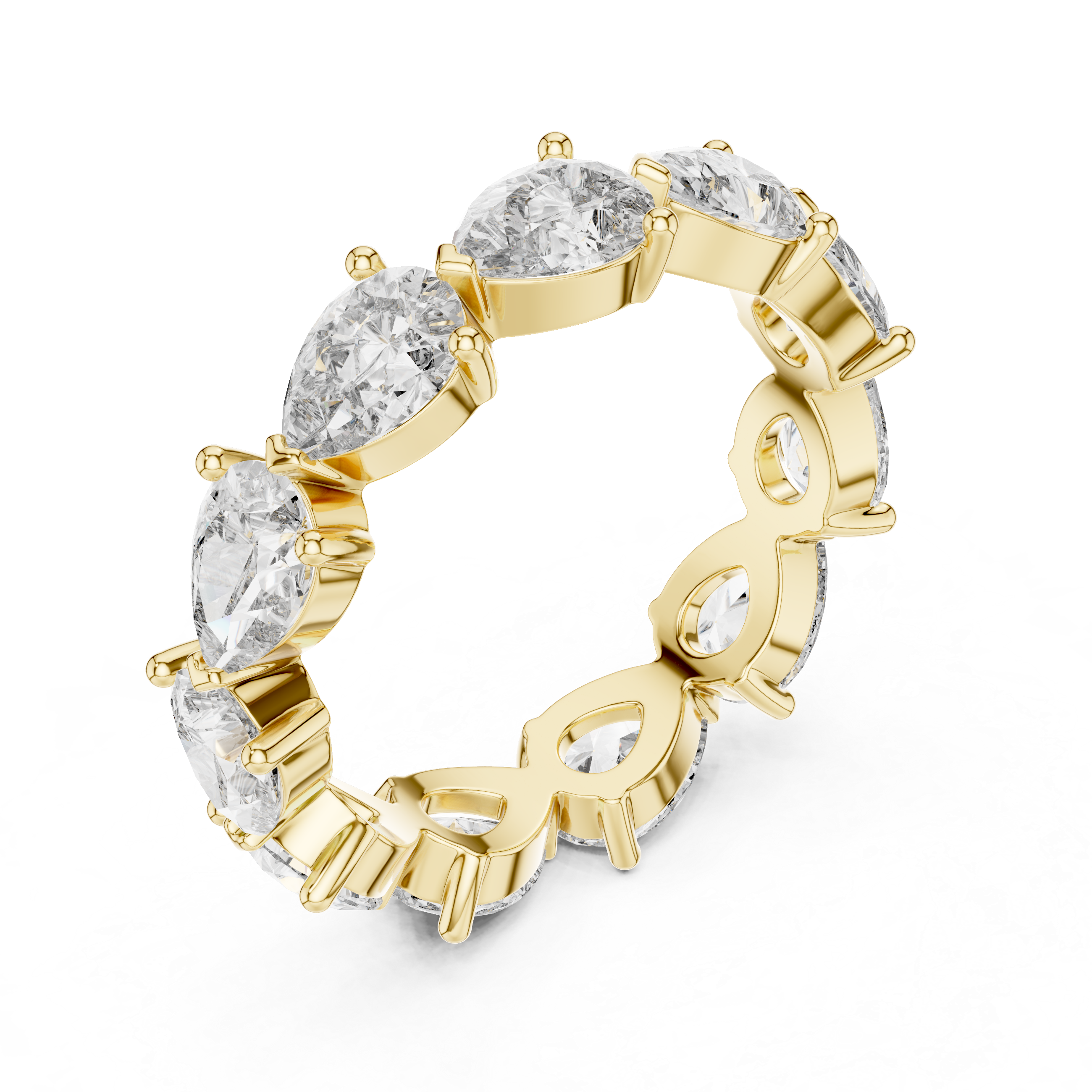 Pear Eternity Lab Grown Diamond Wedding Band