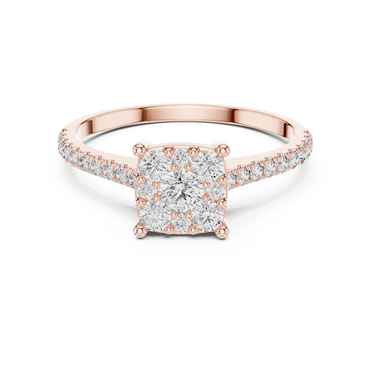 Oval Lab Grown Diamond Halo Engagement Ring