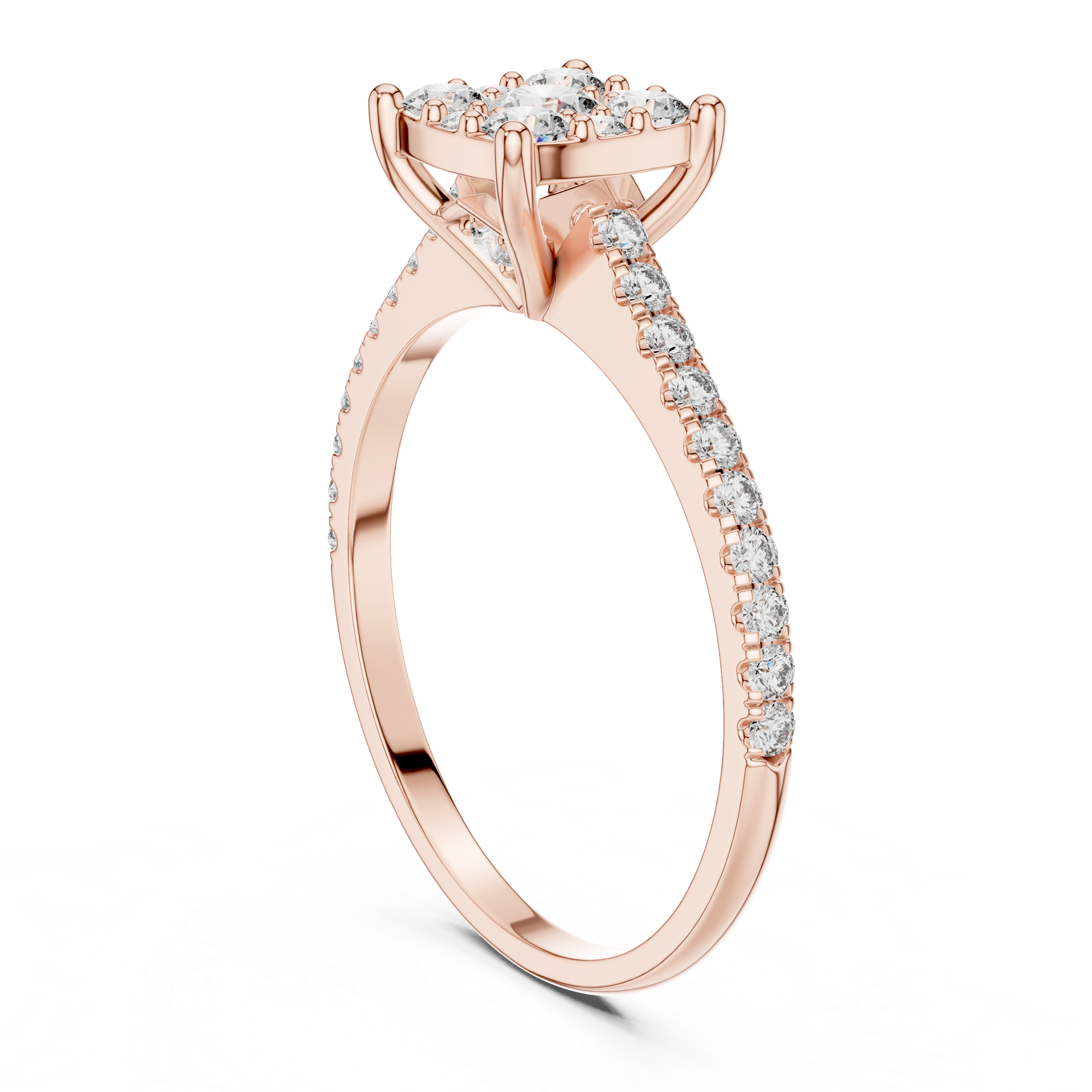 Oval Lab Grown Diamond Halo Engagement Ring