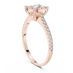 Oval Lab Grown Diamond Halo Engagement Ring