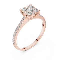 Oval Lab Grown Diamond Halo Engagement Ring