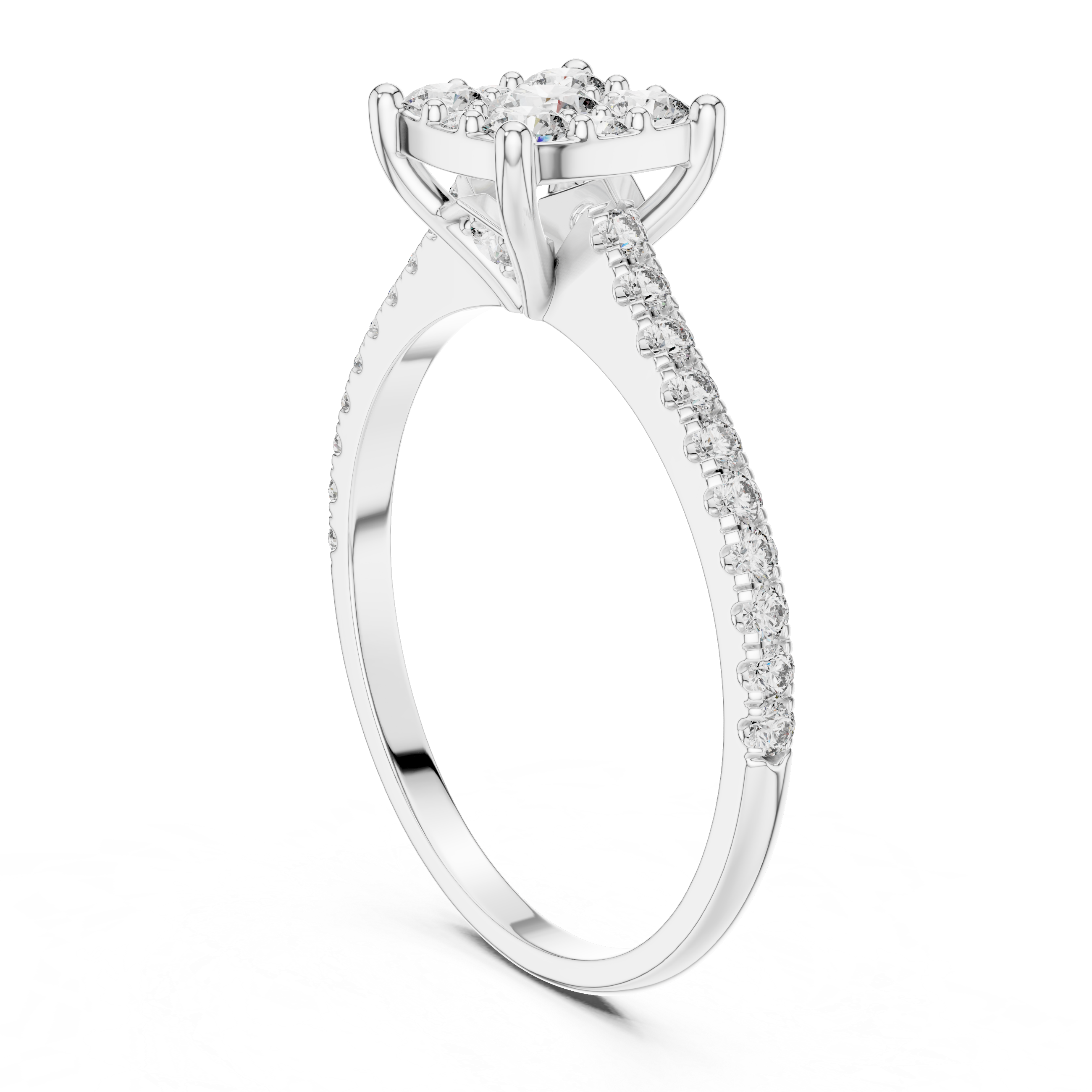 Oval Lab Grown Diamond Halo Engagement Ring
