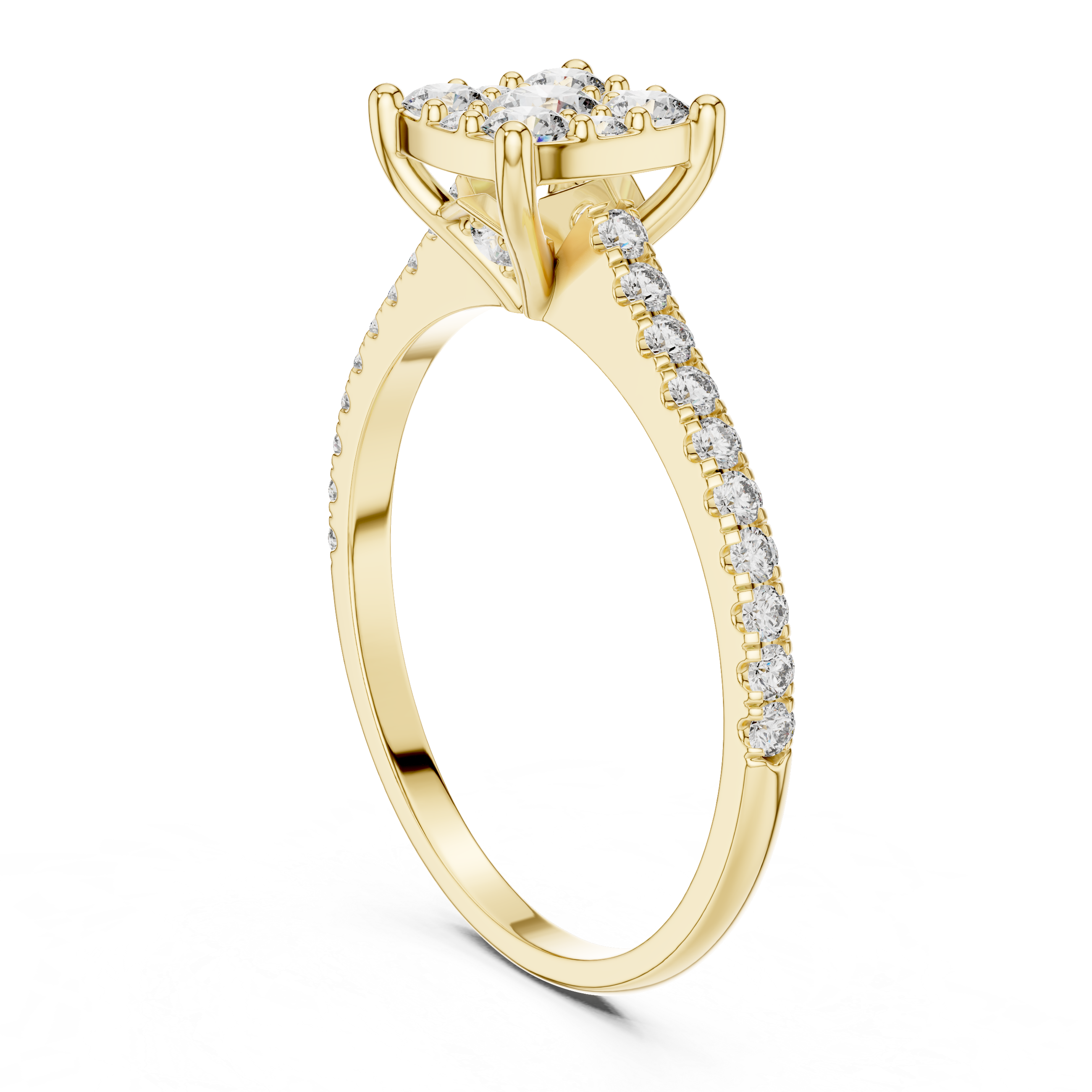 Oval Lab Grown Diamond Halo Engagement Ring