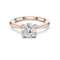 14K White Gold 2.0 CT Round Lab Grown Diamond Solitaire Engagement Ring