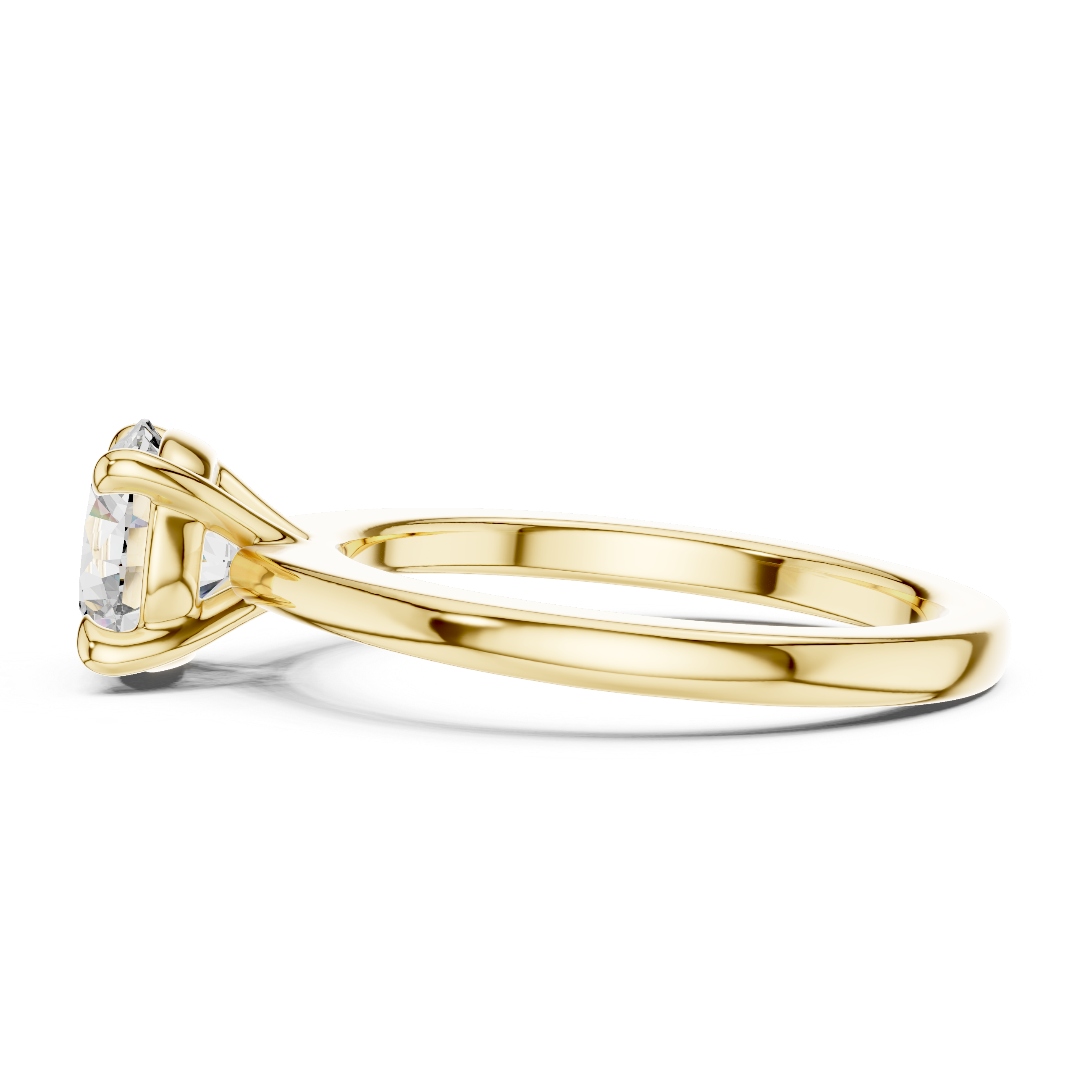 14K White Gold 2.0 CT Round Lab Grown Diamond Solitaire Engagement Ring