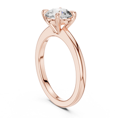 14K White Gold 2.0 CT Round Lab Grown Diamond Solitaire Engagement Ring