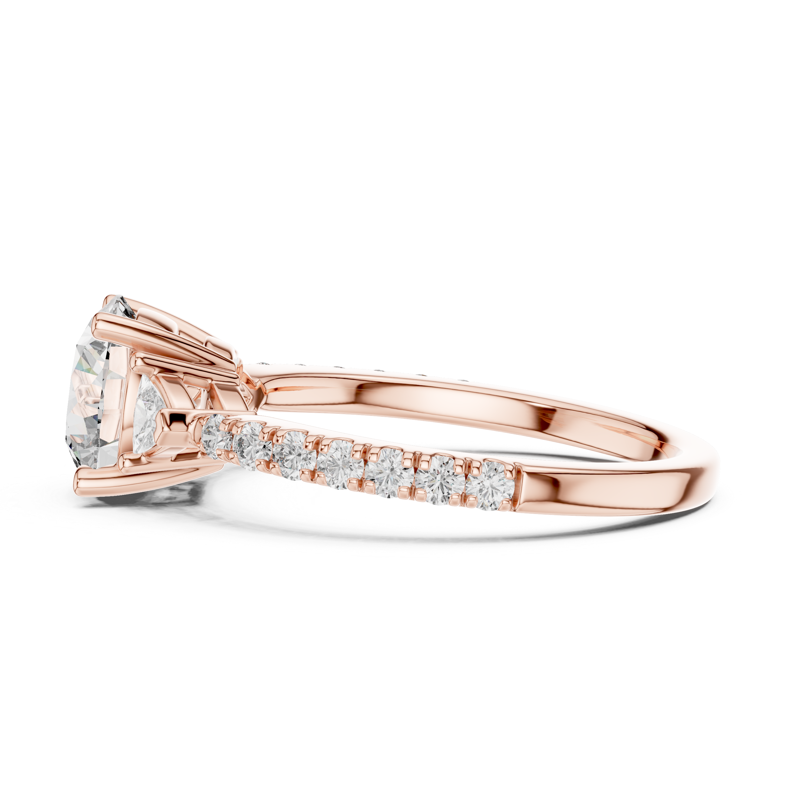 Round Lab Grown Diamond Vintage Engagement Ring