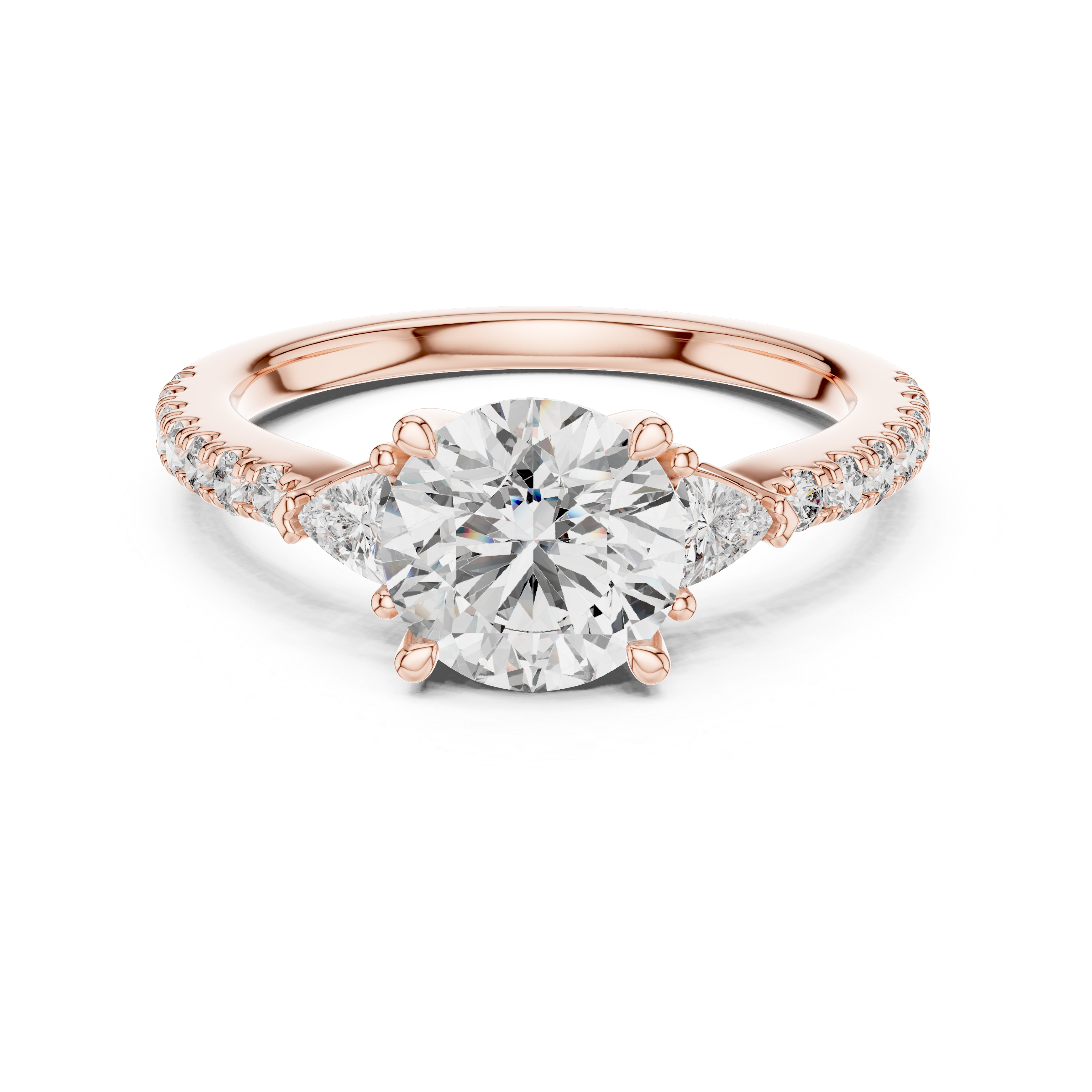 Round Lab Grown Diamond Vintage Engagement Ring
