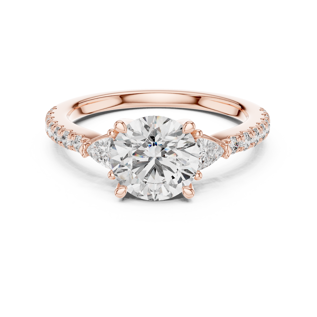 Round Lab Grown Diamond Vintage Engagement Ring