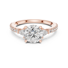 Round Lab Grown Diamond Vintage Engagement Ring