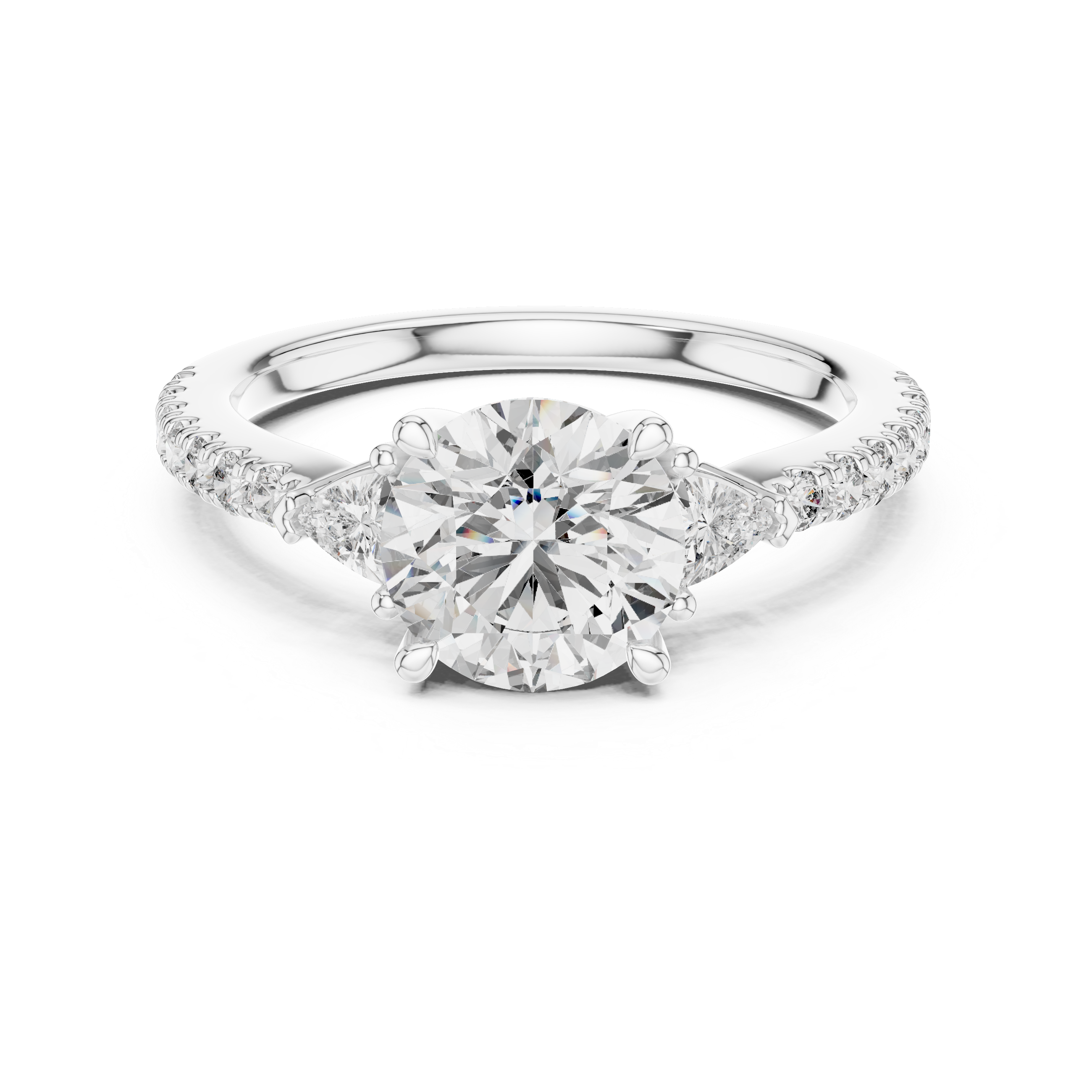 Round Lab Grown Diamond Vintage Engagement Ring
