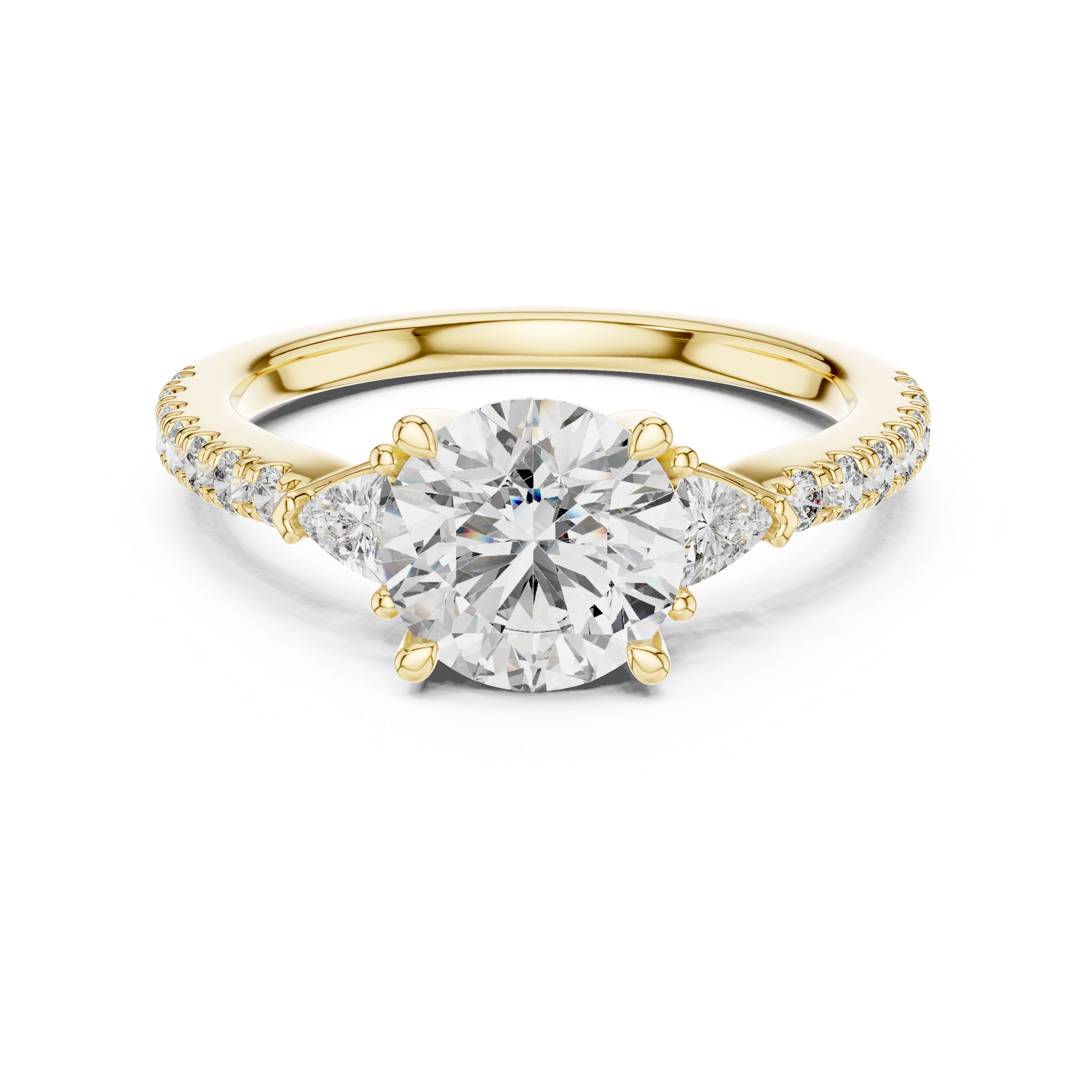 Round Lab Grown Diamond Vintage Engagement Ring