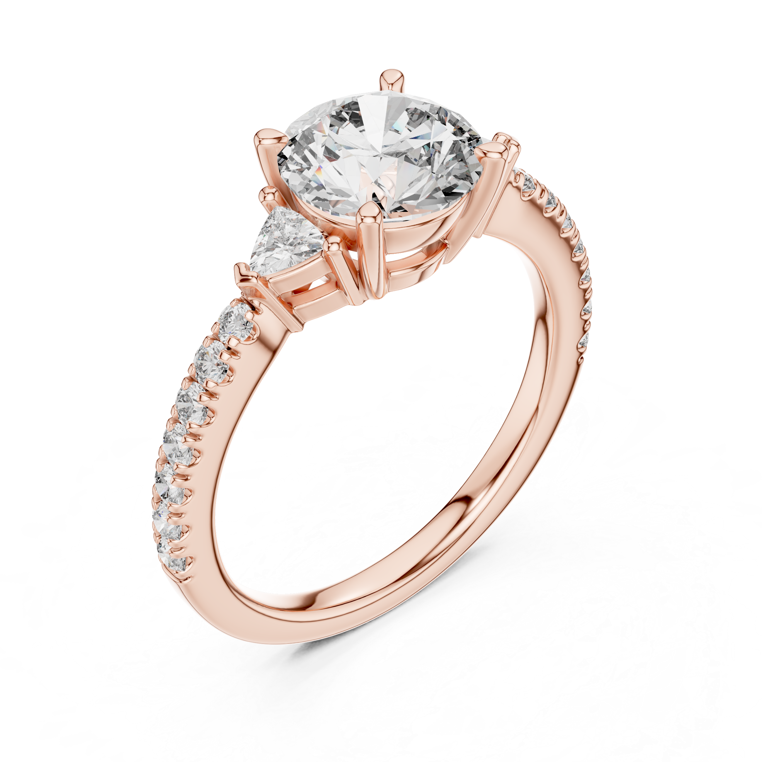 Round Lab Grown Diamond Vintage Engagement Ring
