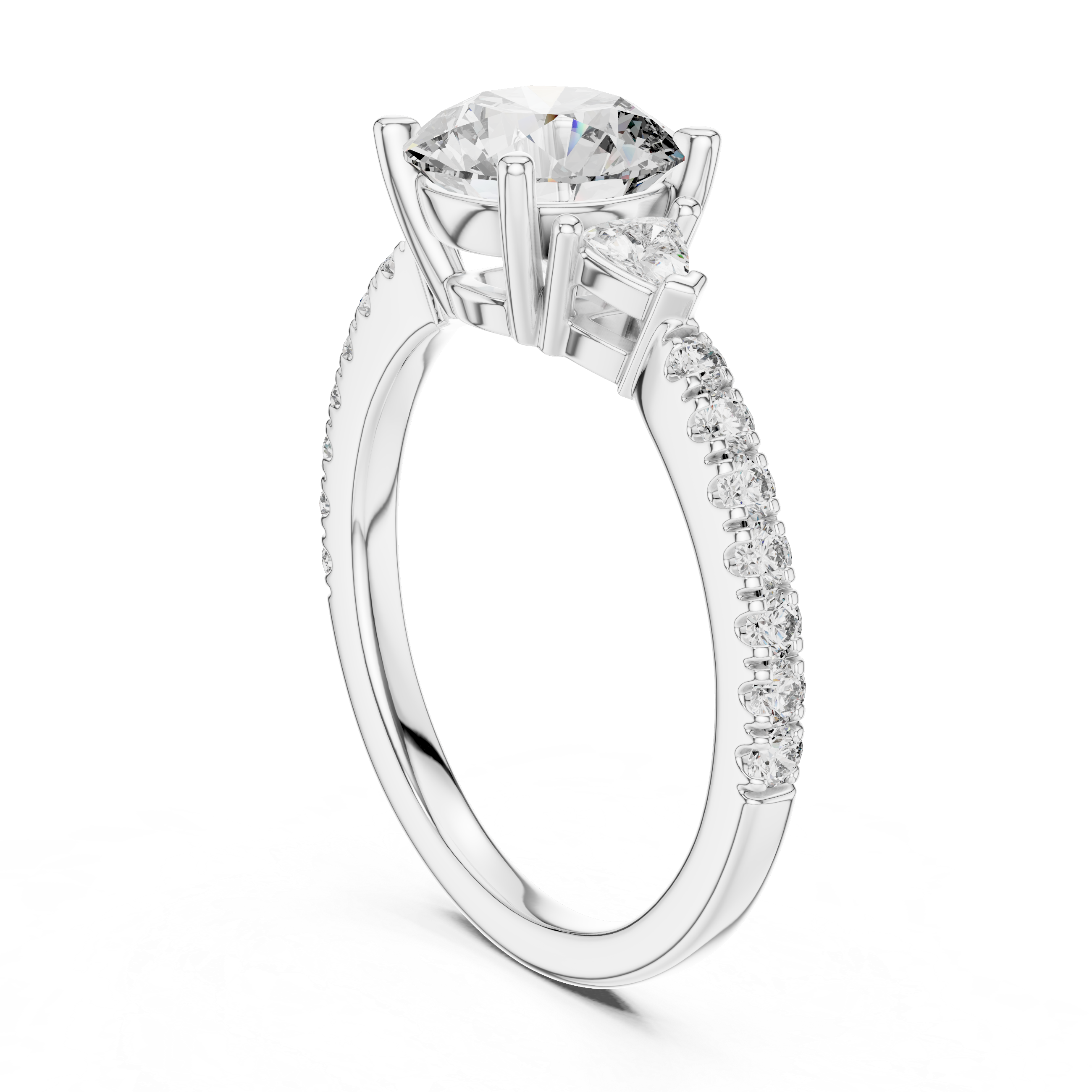 Round Lab Grown Diamond Vintage Engagement Ring
