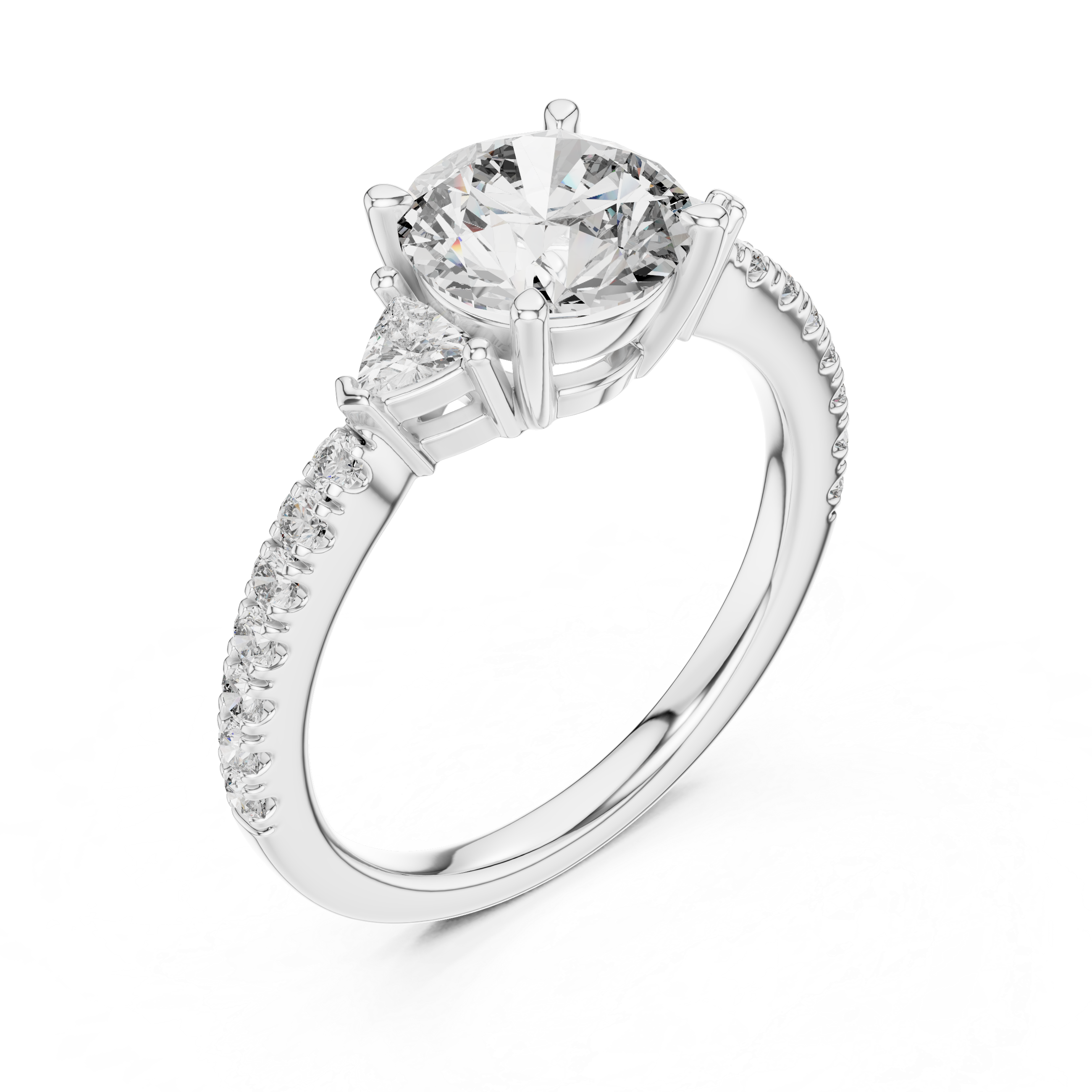 Round Lab Grown Diamond Vintage Engagement Ring