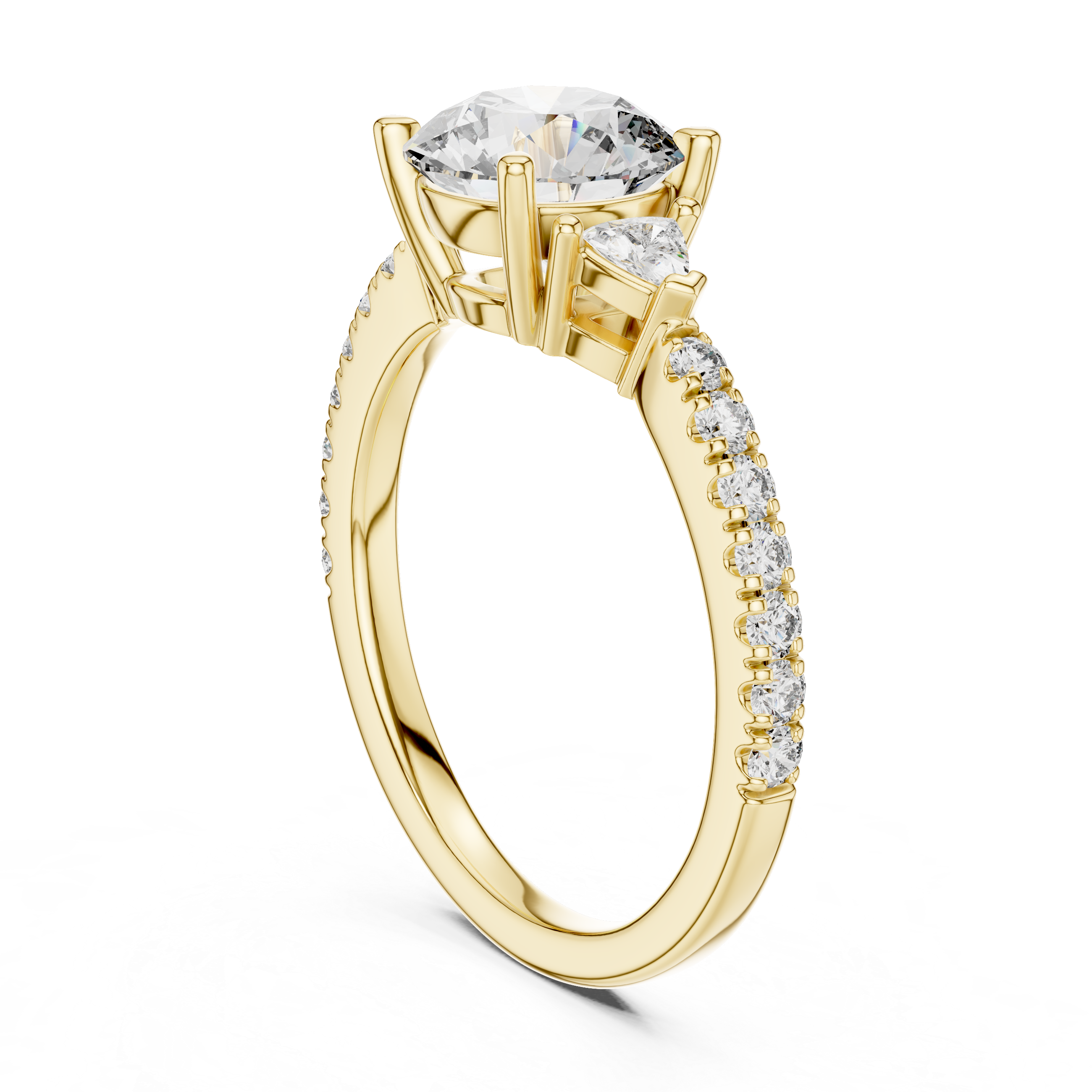 Round Lab Grown Diamond Vintage Engagement Ring