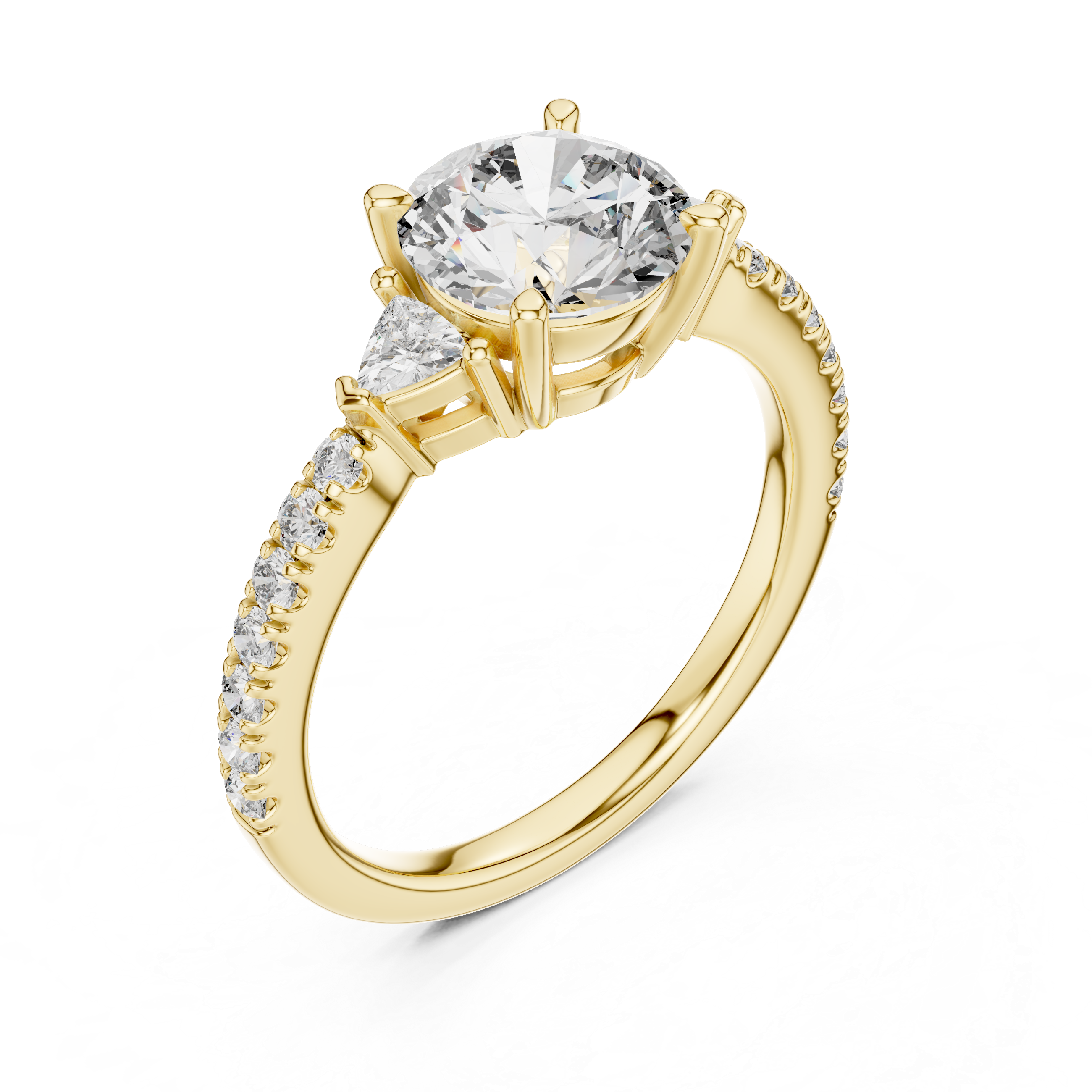 Round Lab Grown Diamond Vintage Engagement Ring