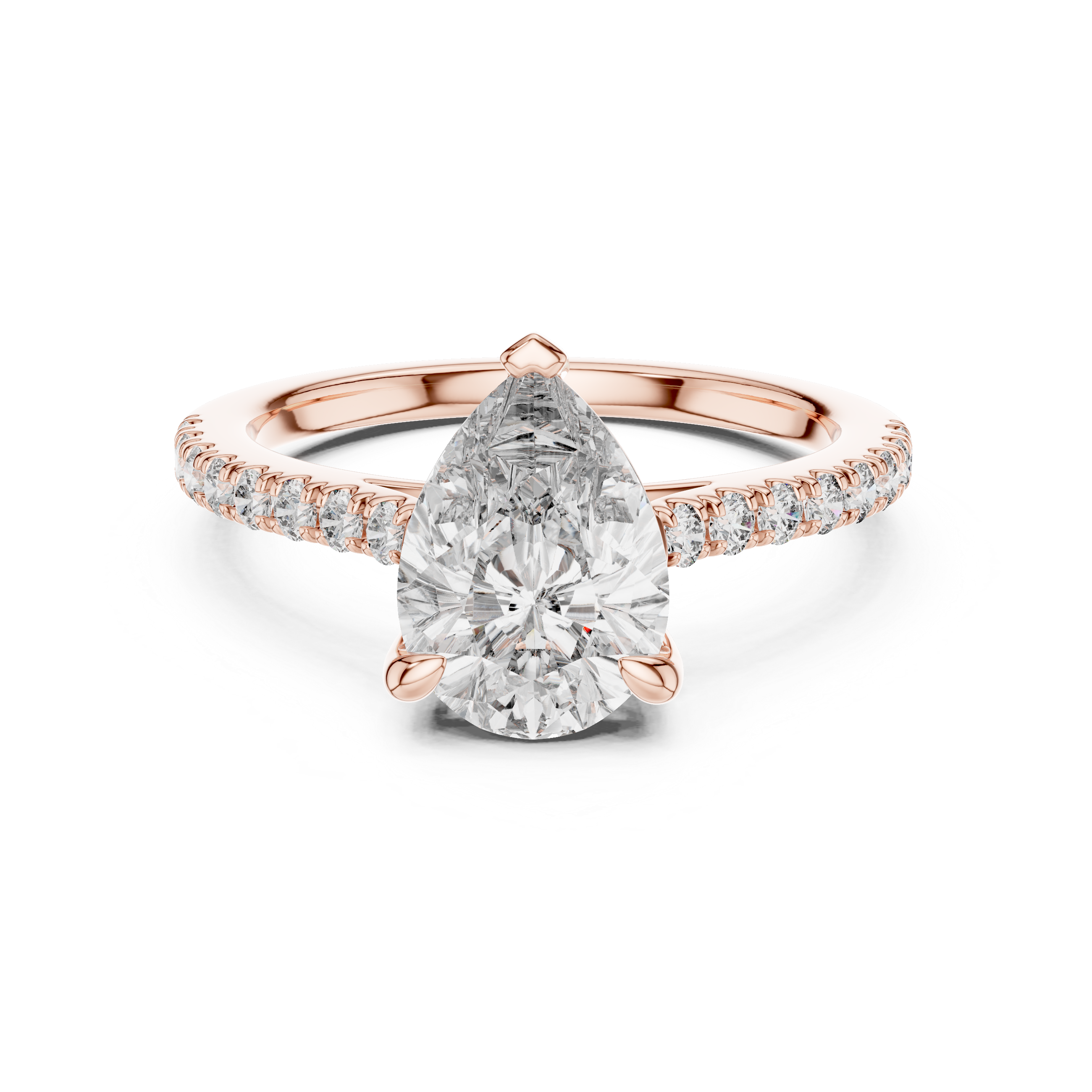 Pear Lab Grown Diamond Split-Shank Engagement Ring