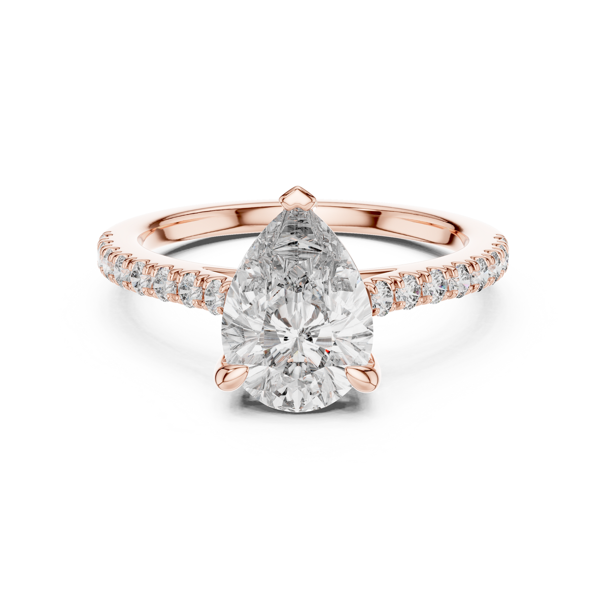 Pear Lab Grown Diamond Split-Shank Engagement Ring